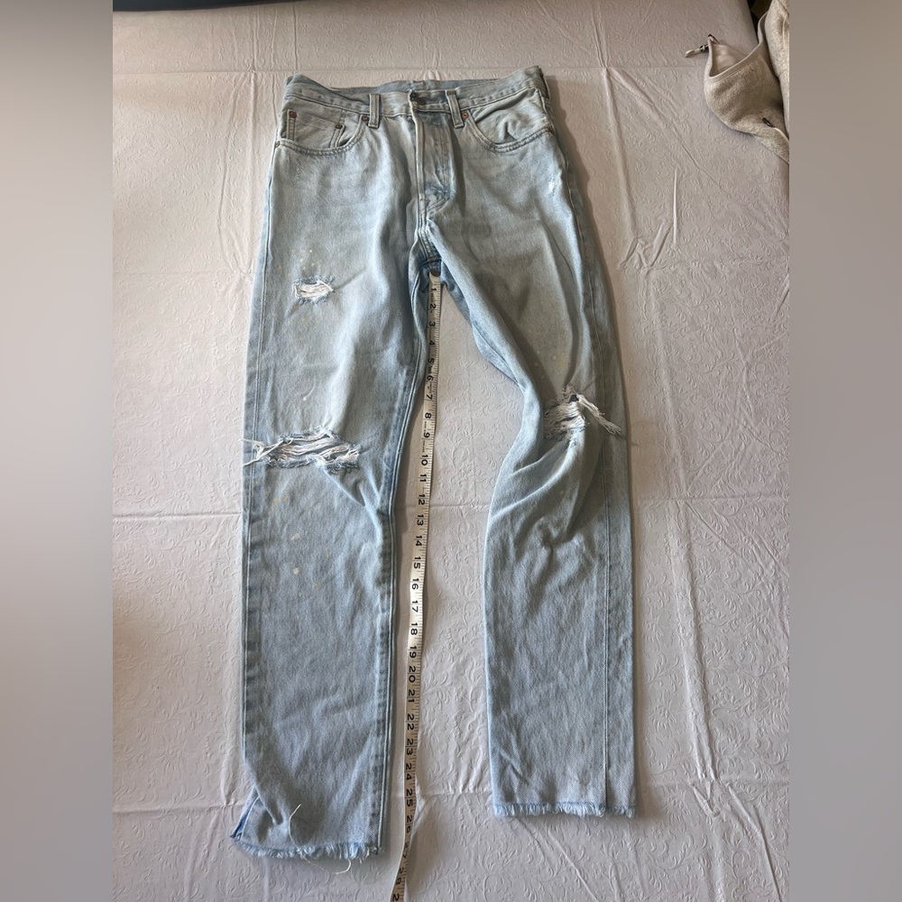 Levi's Sky Blue Denim with little paint dots